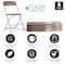 Flash Furniture Hercules Series Plastic Folding Chair Brown - 6 LB Weight Capacity Comfortable Event Chair-Lightweight Folding Chair, PK6 6-LE-L-3-BROWN-GG - alternate 9